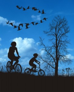 mother-child-bike-riding